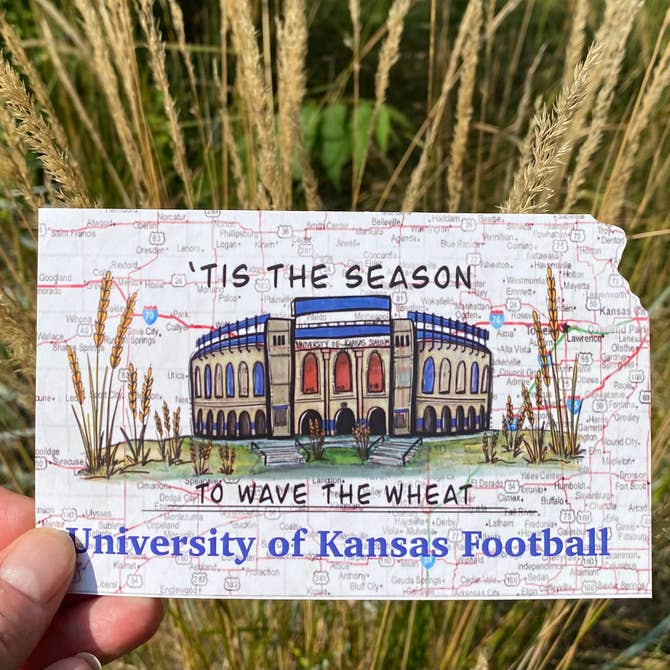 University of Kansas Football Postcard