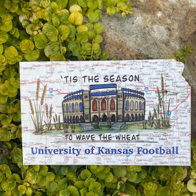University of Kansas Football Postcard