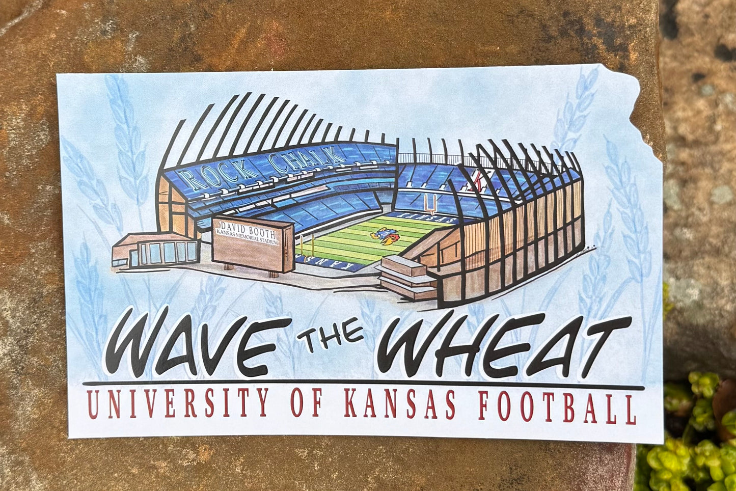 “Wave the Wheat” Booth Stadium Football Postcard