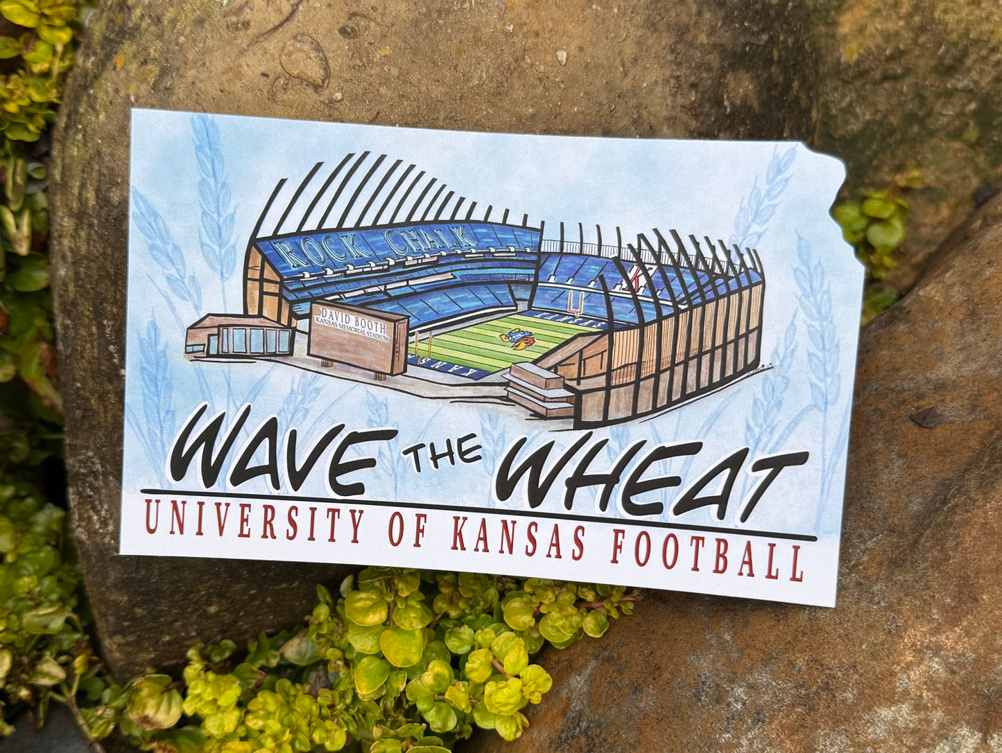 “Wave the Wheat” Booth Stadium Football Postcard