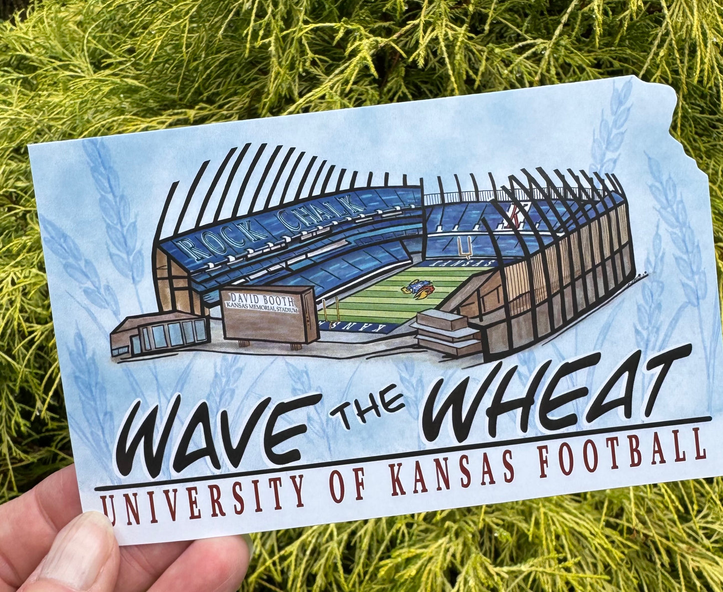 “Wave the Wheat” Booth Stadium Football Postcard