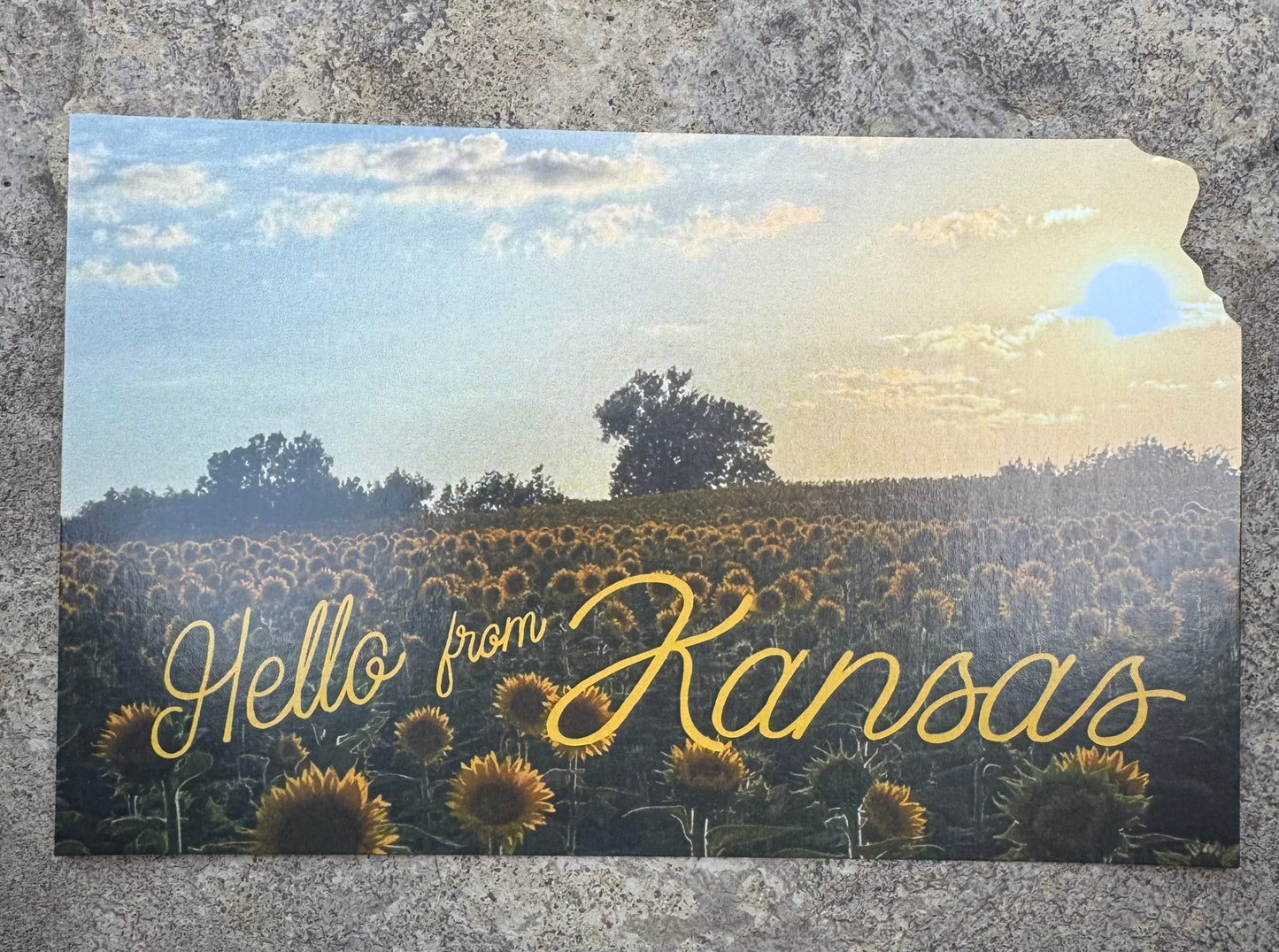 Hello from Kansas-Sunset Postcard