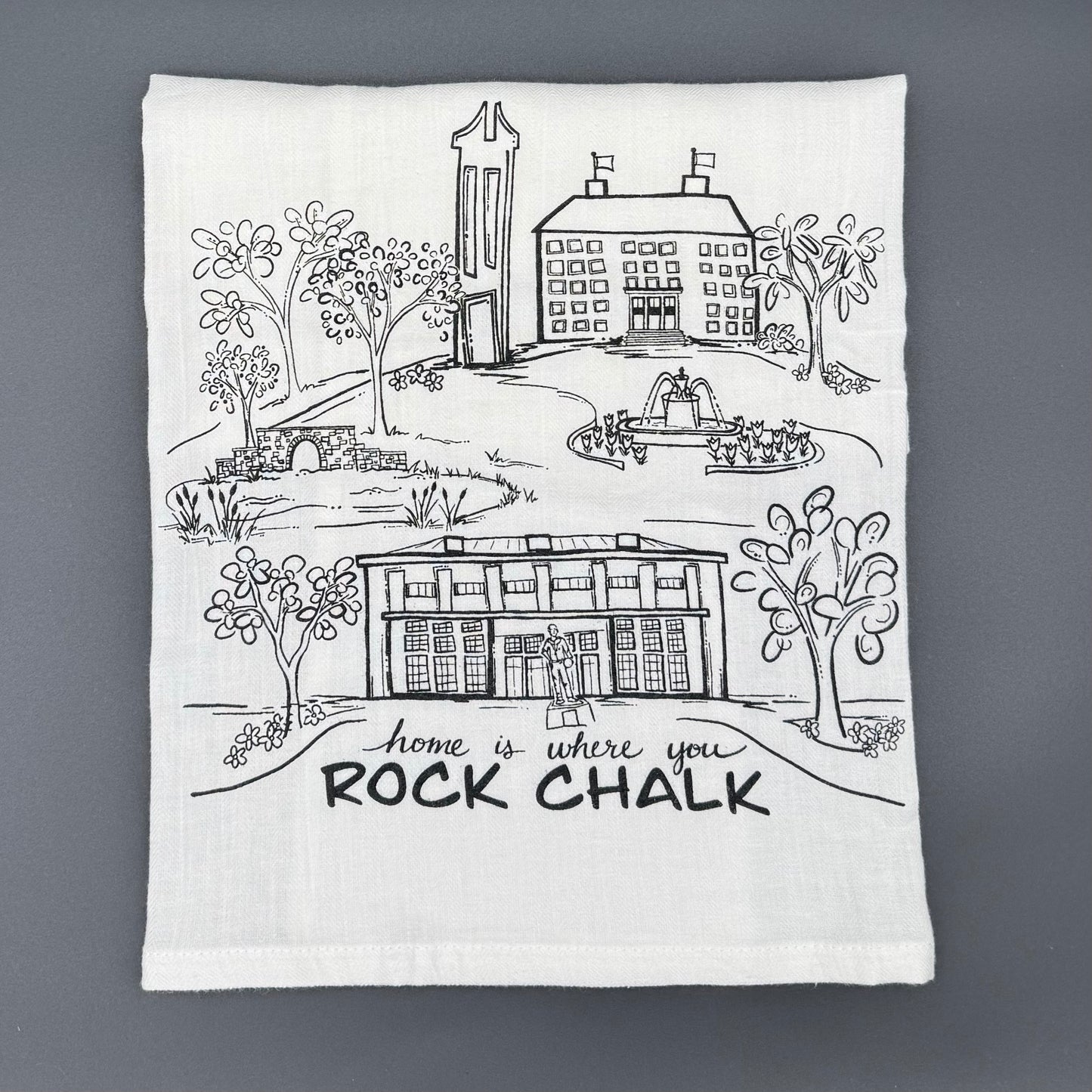 Sights of Campus-University of Kansas towel