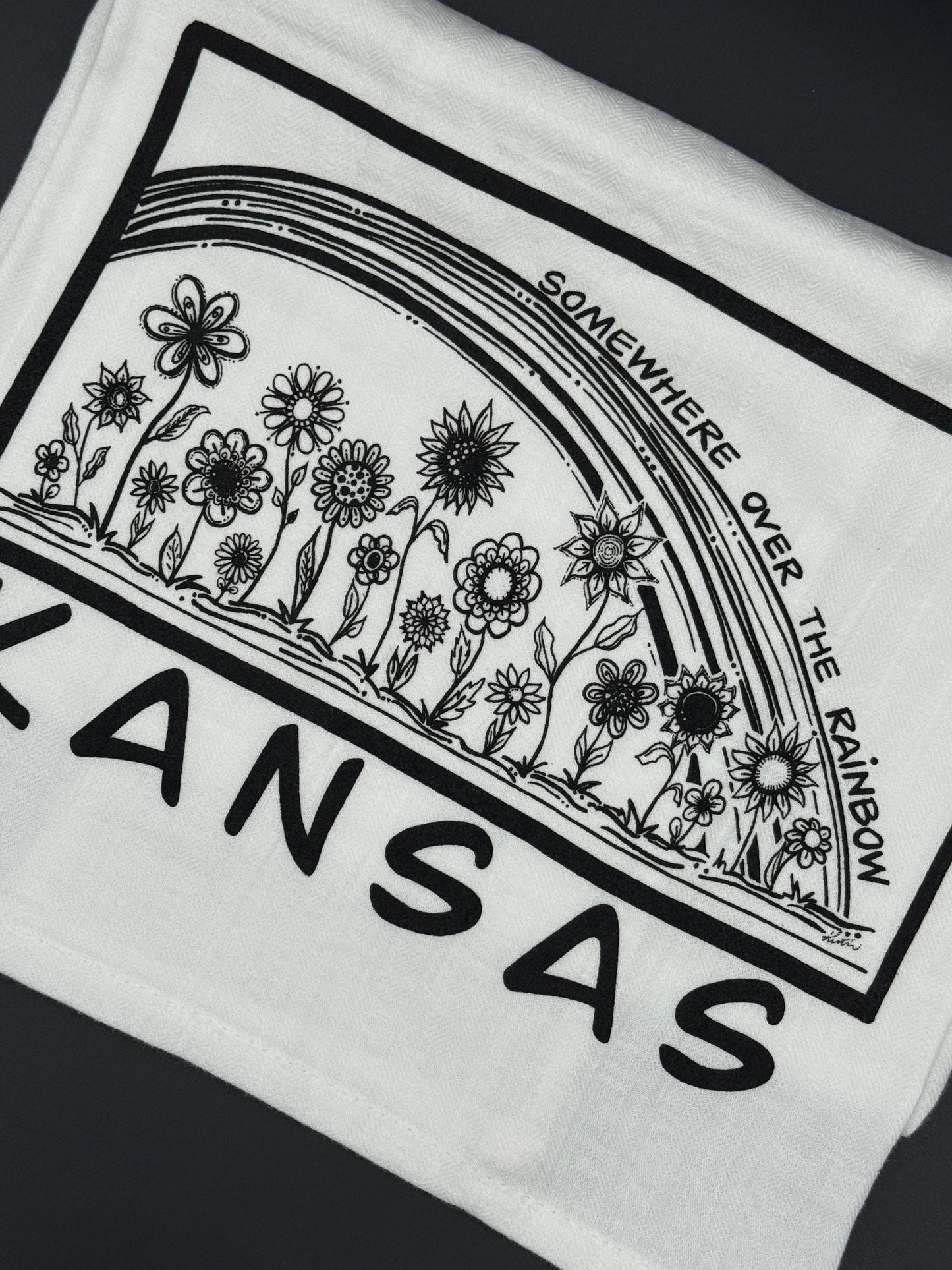 "Somewhere Over the Rainbow" Kansas towel