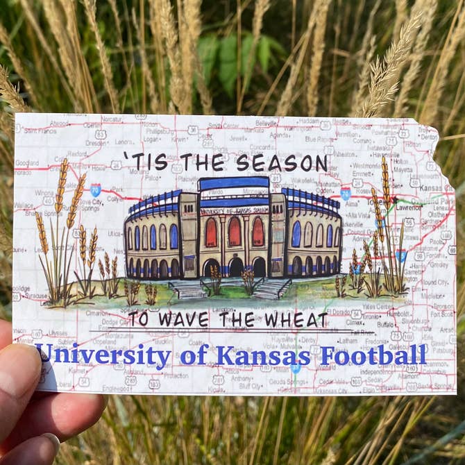 University of Kansas Football Postcard