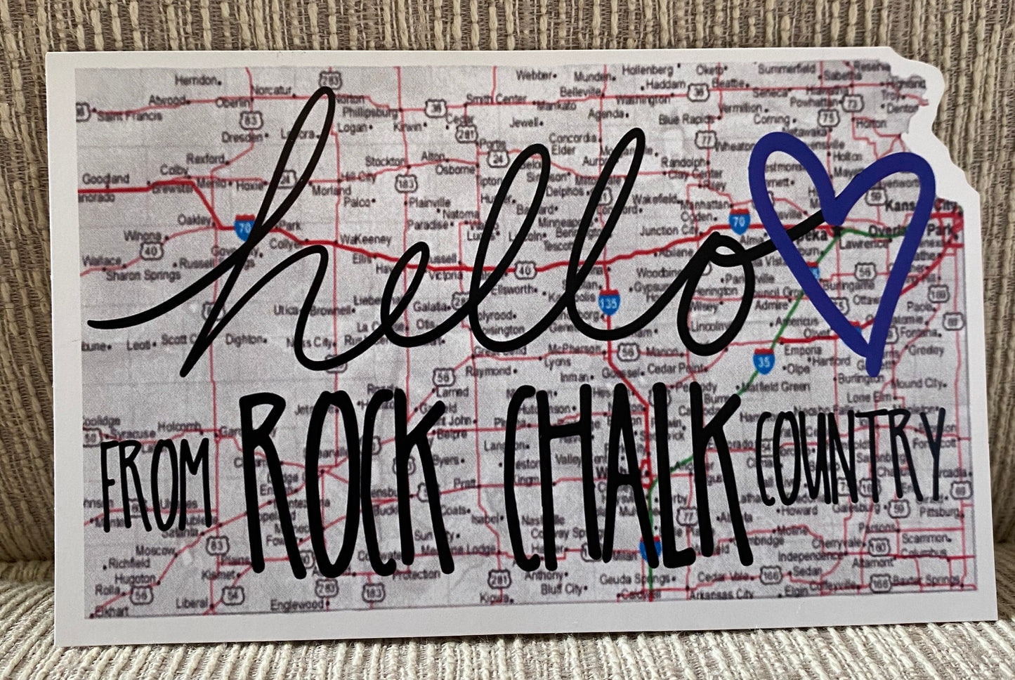 "Hello from ROCK CHALK Country" Postcard