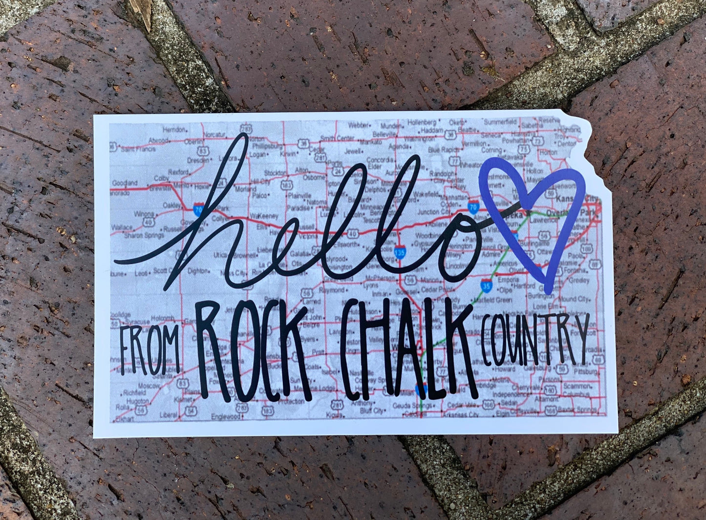 "Hello from ROCK CHALK Country" Postcard