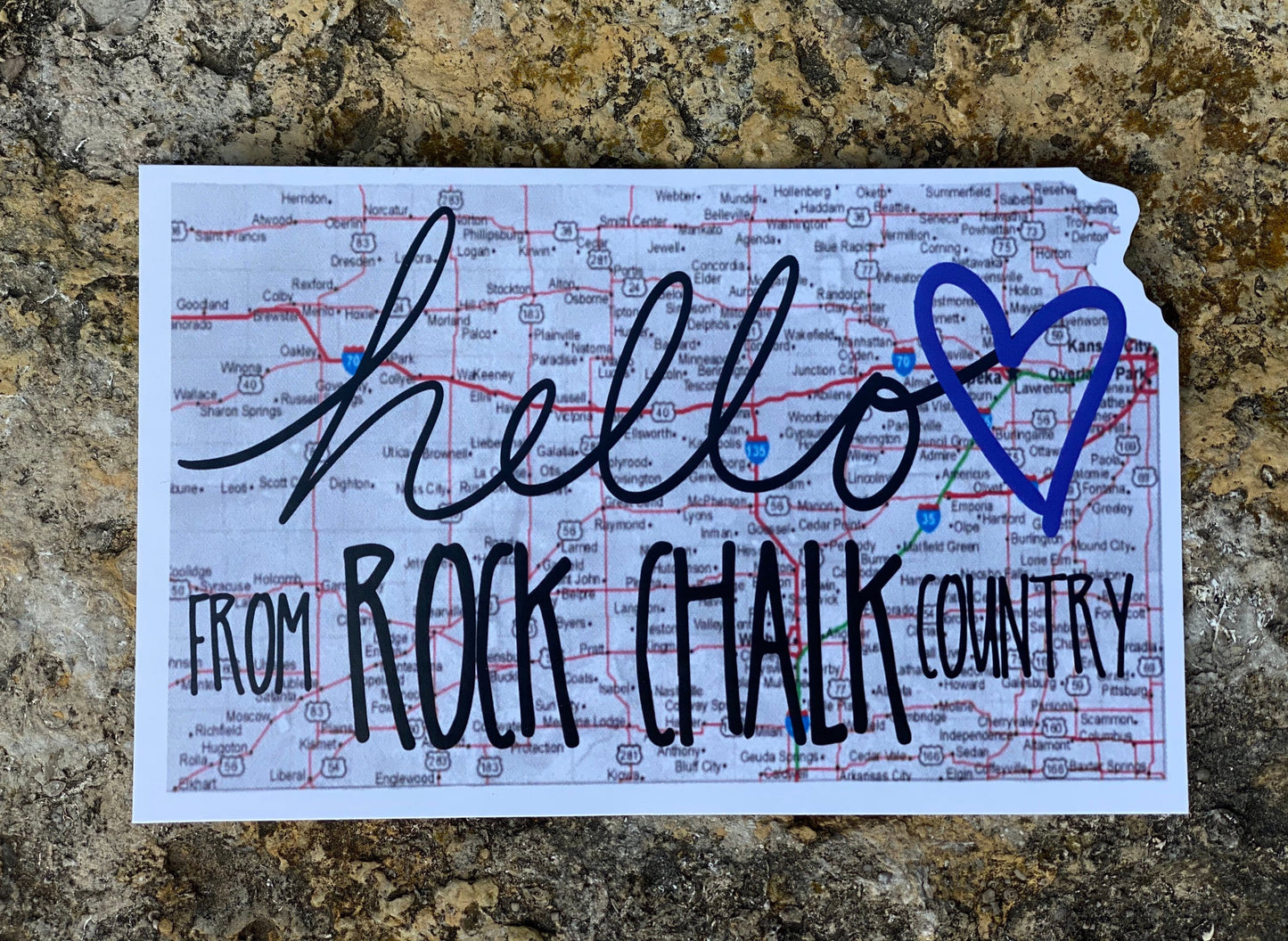 "Hello from ROCK CHALK Country" Postcard