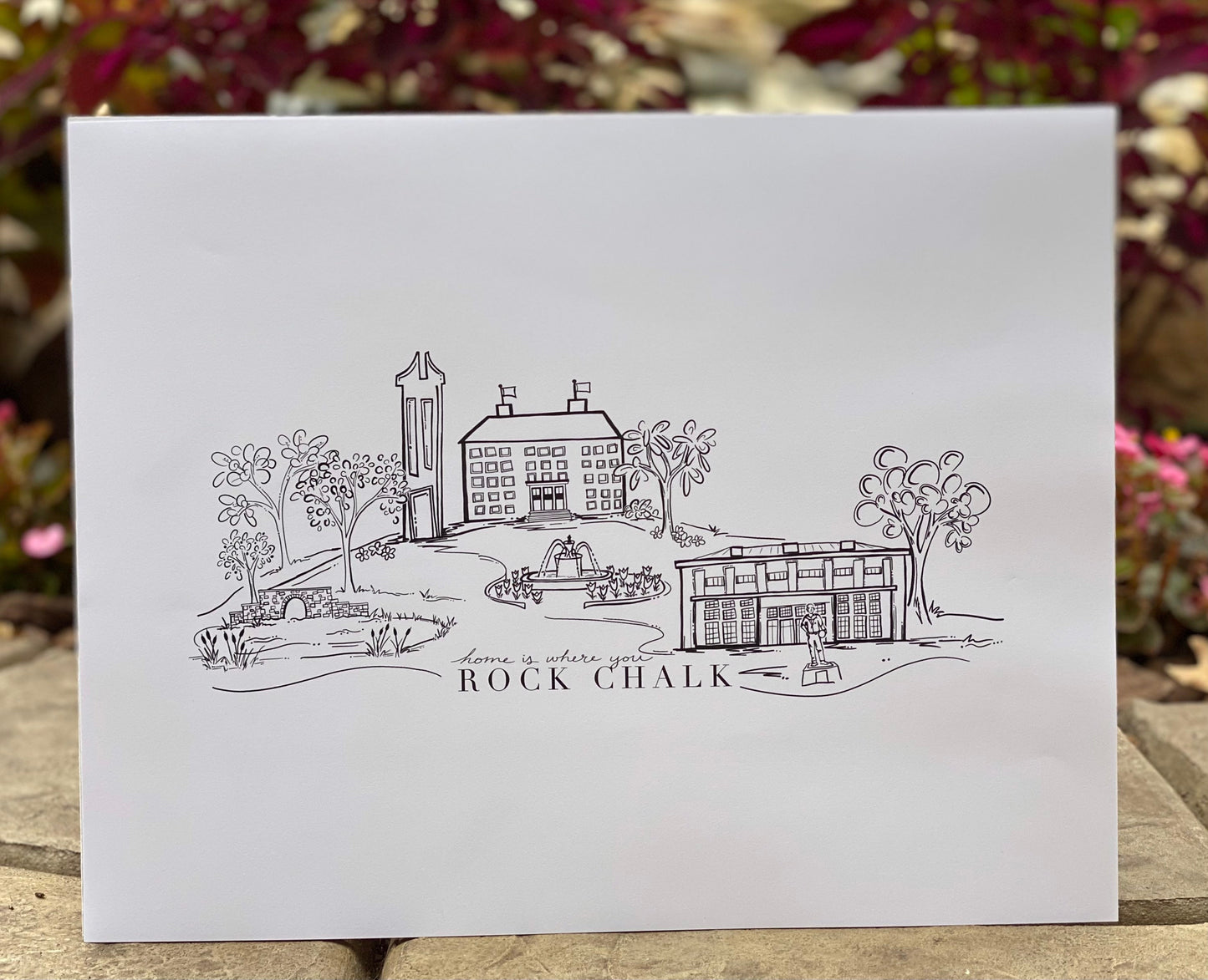 Sights of the University of Kansas Rock Chalk Print