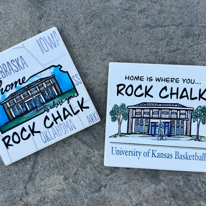 University of Kansas Basketball Stone Coaster