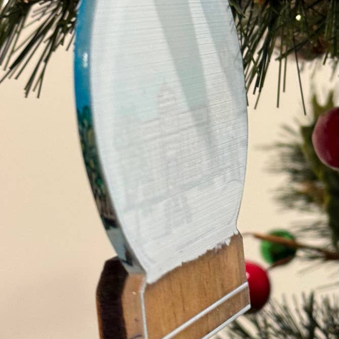 "Happy Holidays" Lawrence, KS Snow Globe Ornament