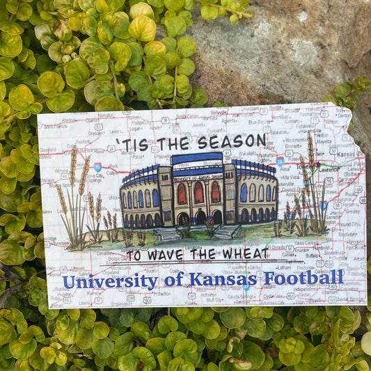 University of Kansas Football Postcard