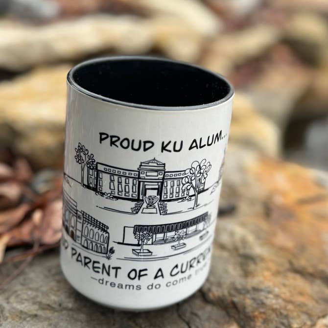 Proud KU Alum and Proud Parent Coffee Mug