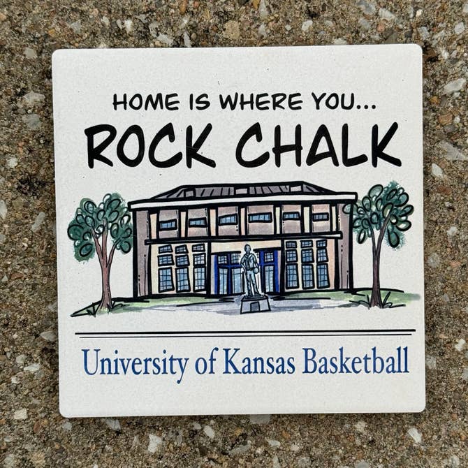 University of Kansas Basketball Stone Coaster