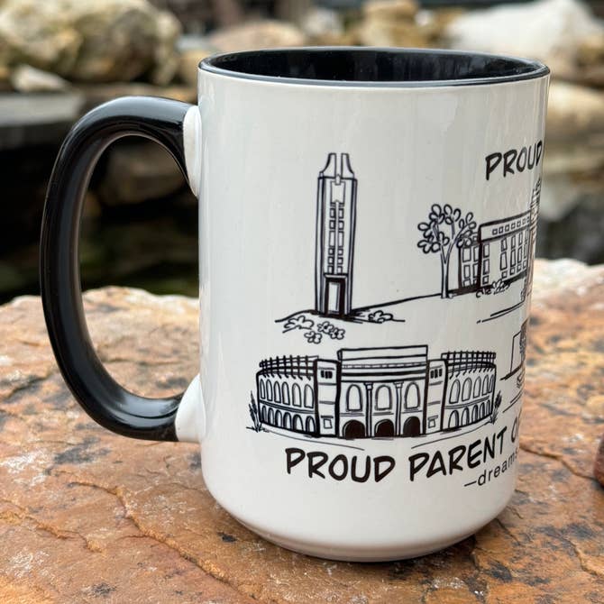 Proud KU Alum and Proud Parent Coffee Mug