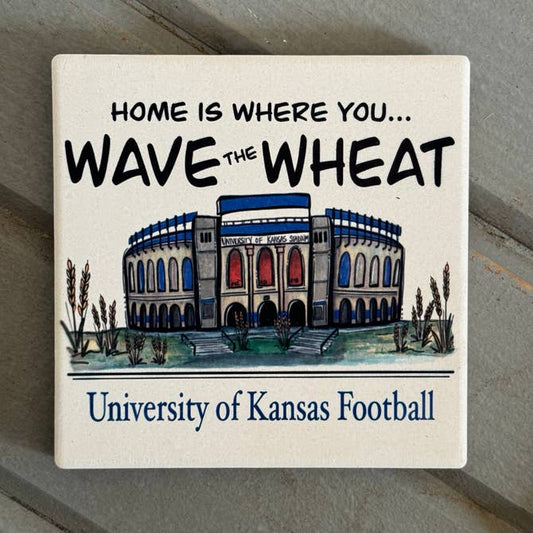 University of Kansas Football Stone Coaster