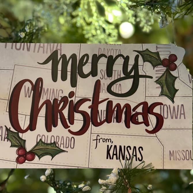 Merry Christmas from Kansas Postcard