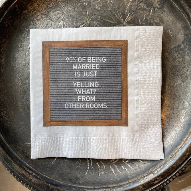 "Cheers To Married Life" Napkins