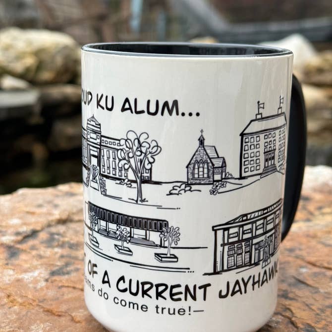 Proud KU Alum and Proud Parent Coffee Mug