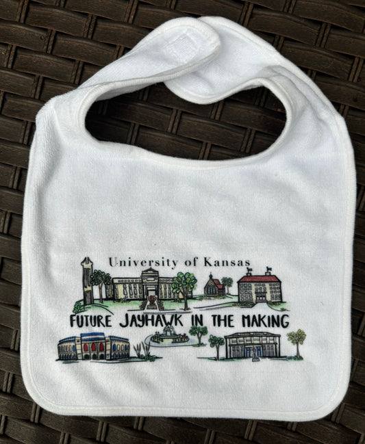 University of Kansas “Future Jayhawk” Baby Bib