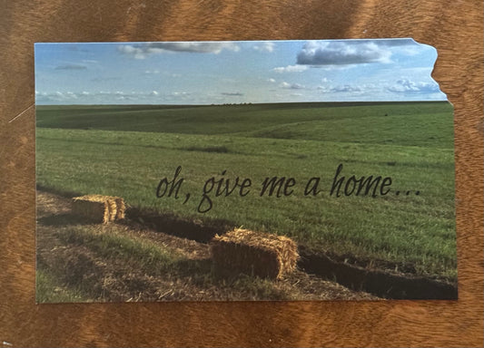 “Oh, Give me a Home” Kansas Postcard