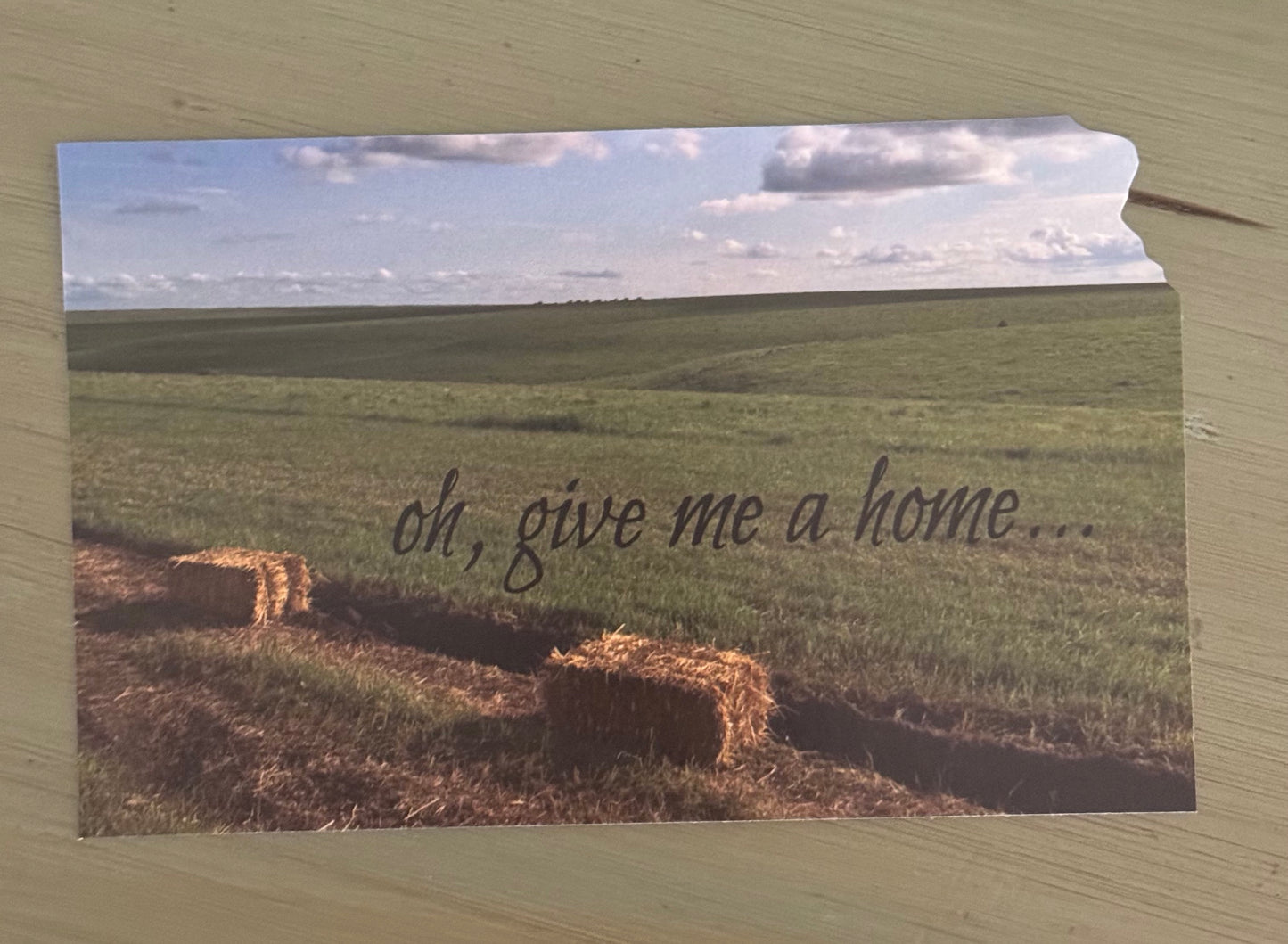 “Oh, Give me a Home” Kansas Postcard