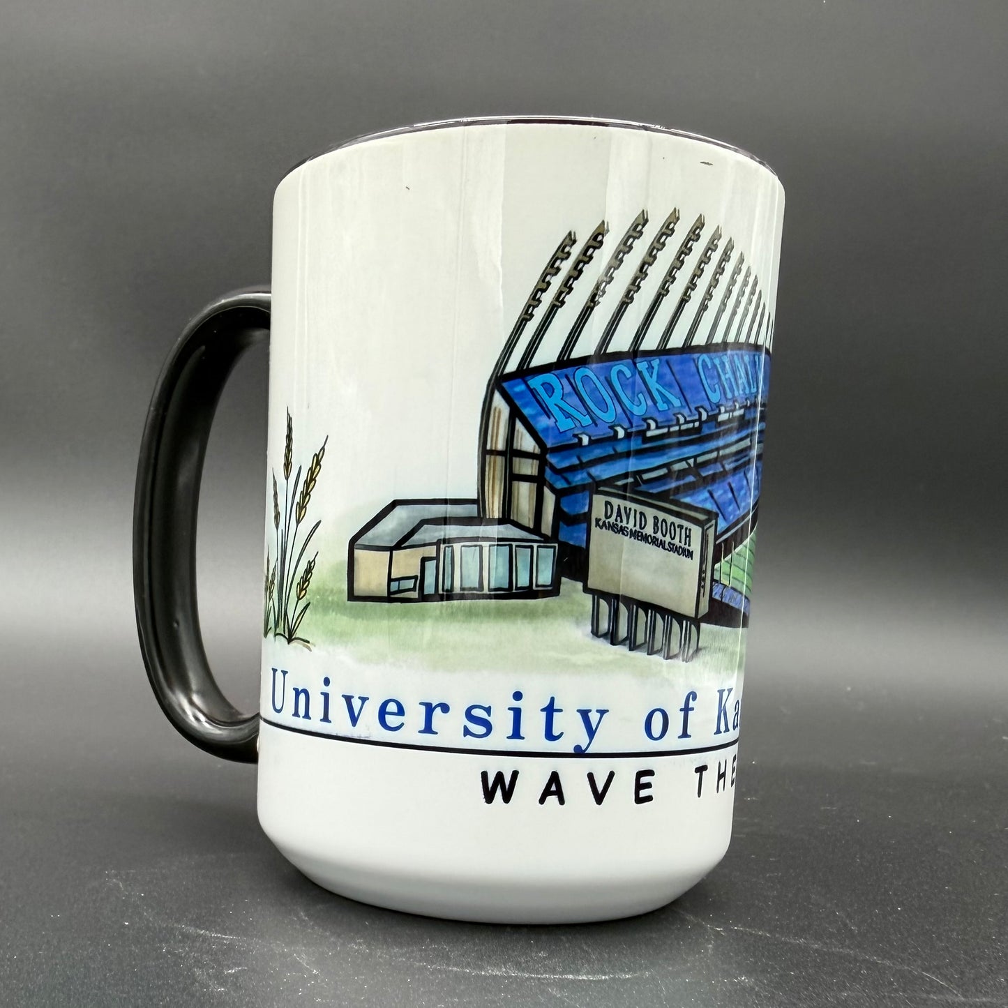 KU Football Wave the Wheat Mug