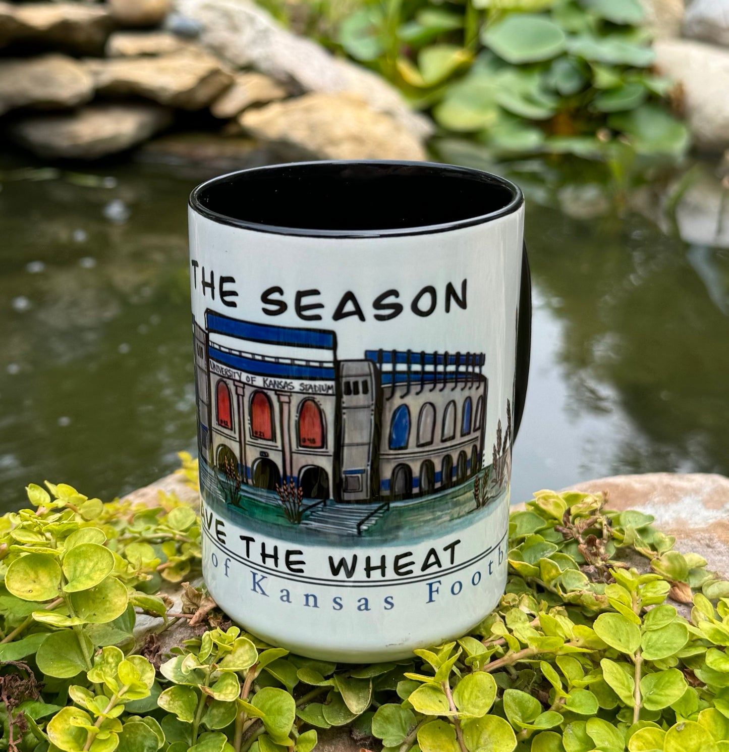 “Wave the Wheat” University of Kansas Football Mug