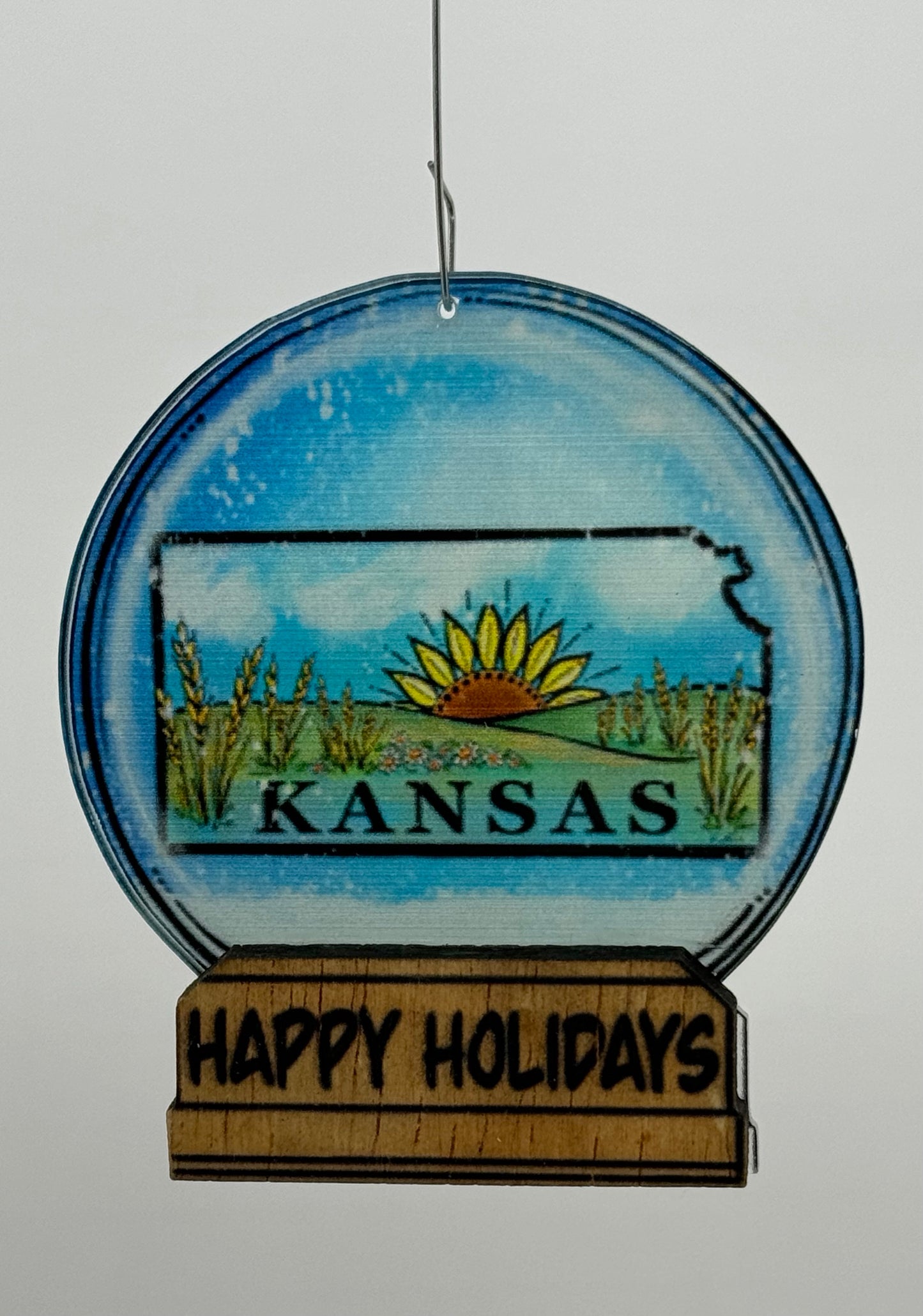 Kansas Snow Globe Ornament