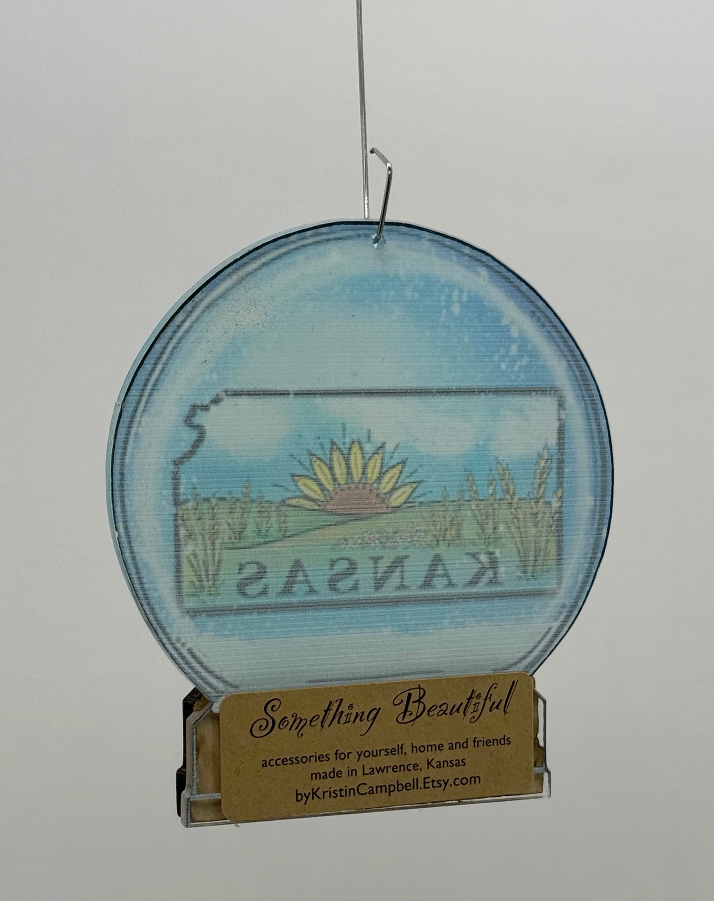 Kansas Snow Globe Ornament