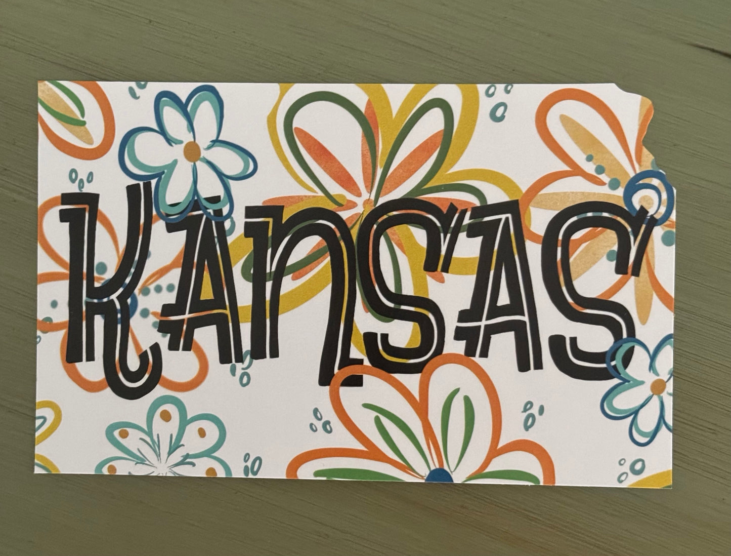 Groovy Kansas Sunflowers Postcard