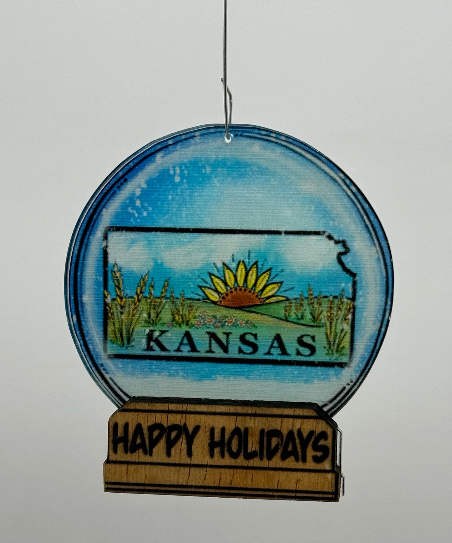 Kansas Snow Globe Ornament