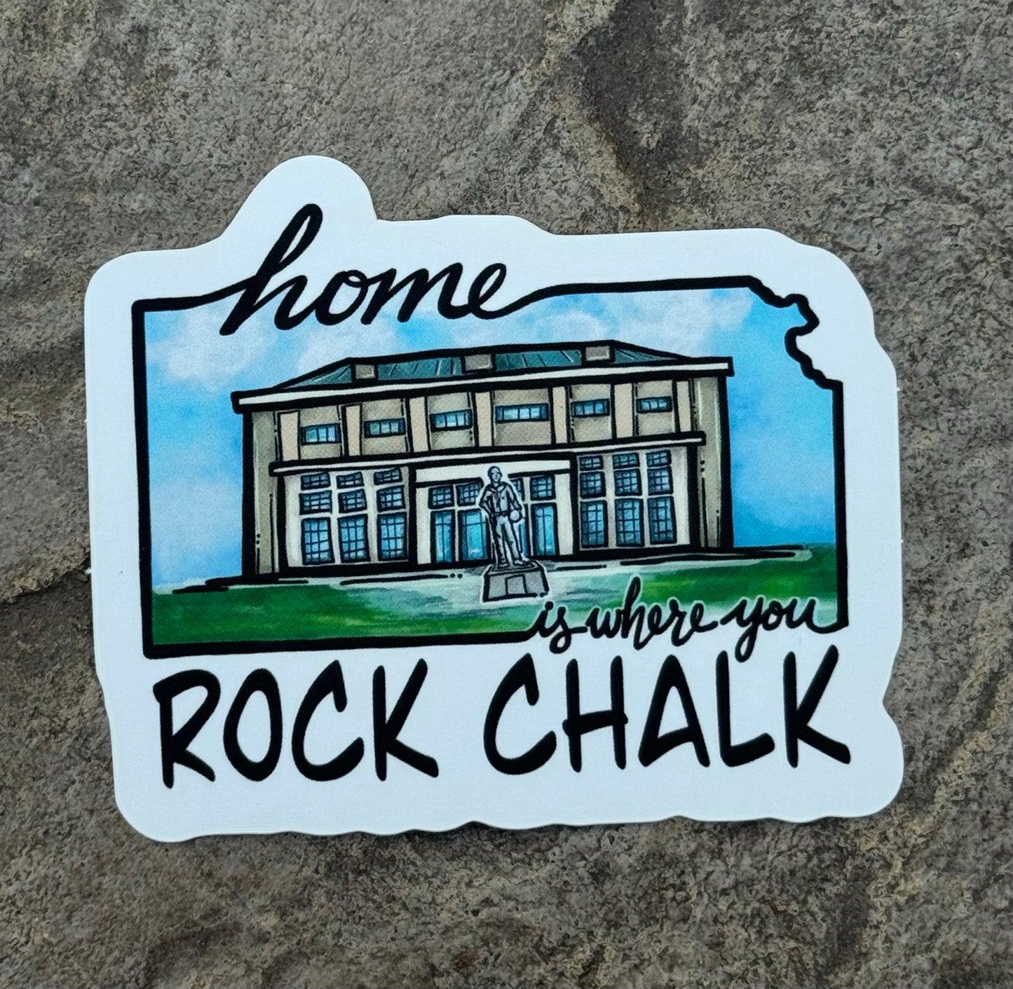 Rock Chalk- Kansas Watercolor Sticker