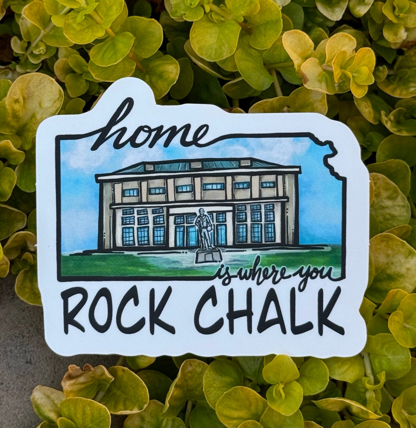 Rock Chalk- Kansas Watercolor Sticker