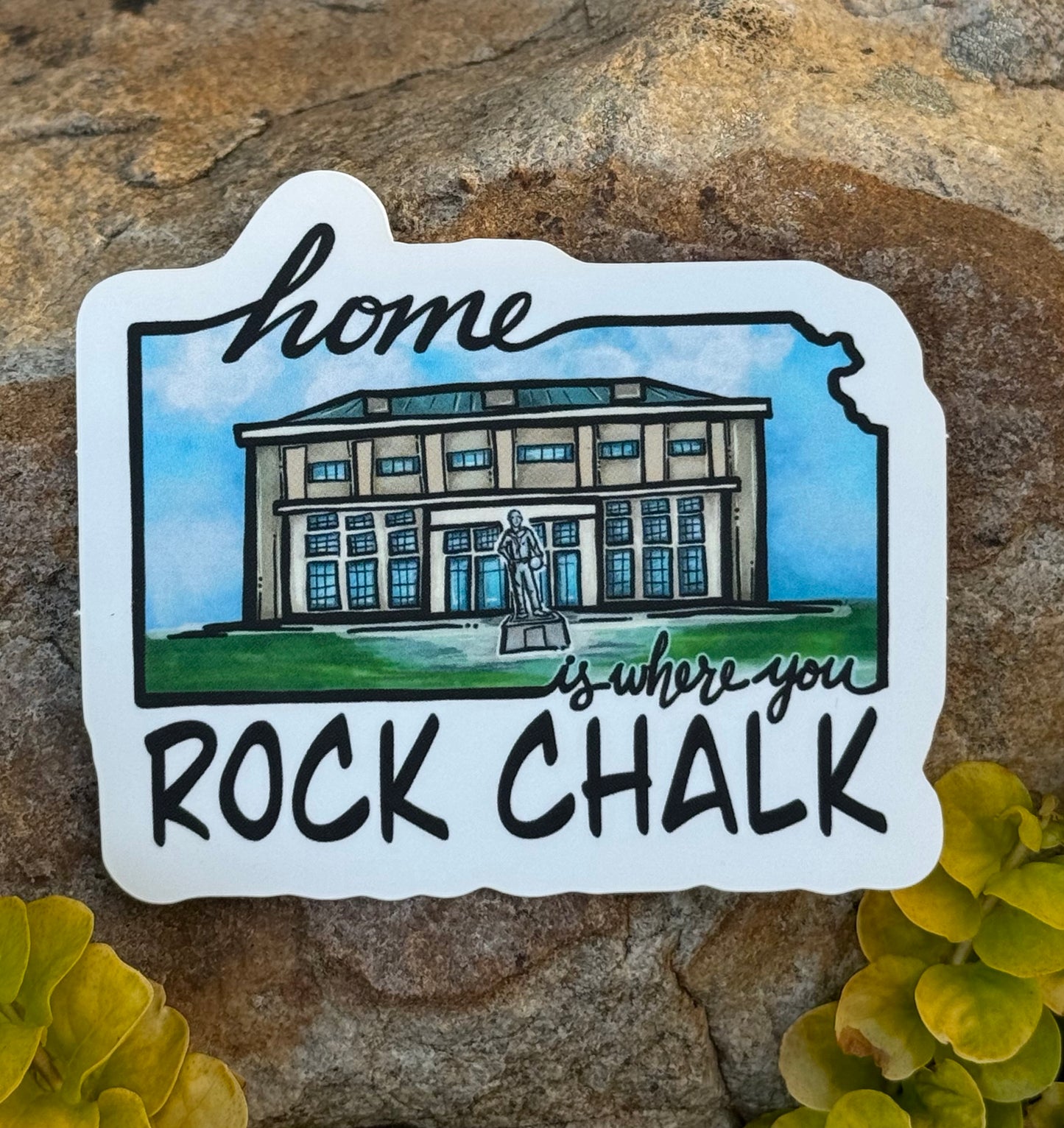 Rock Chalk- Kansas Watercolor Sticker