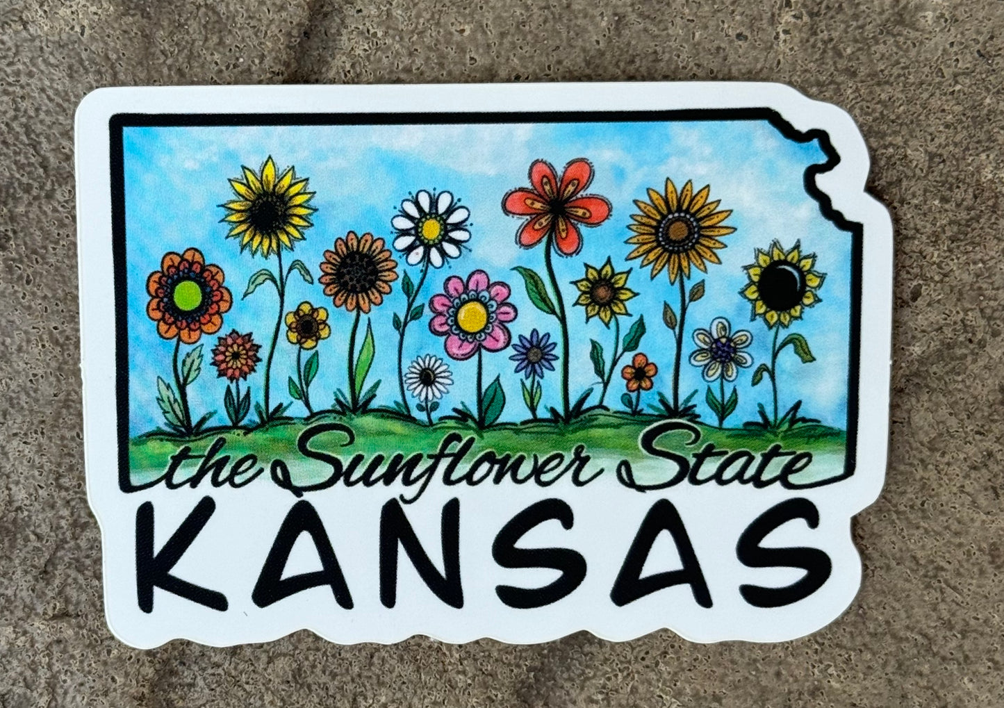 Kansas-the Sunflower State Sticker