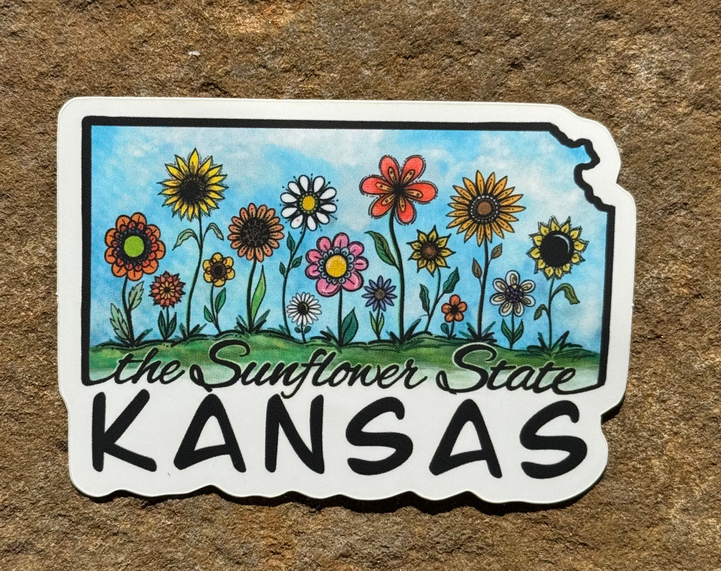 Kansas-the Sunflower State Sticker