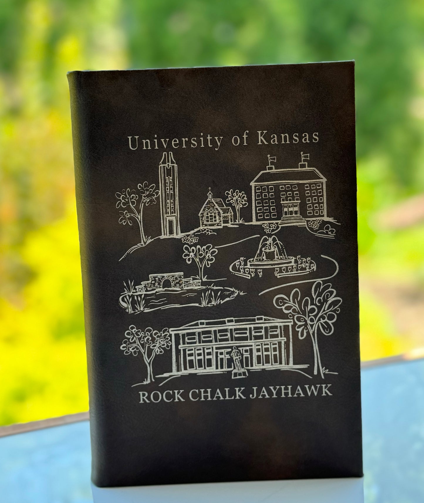 University of Kansas Engraved 5"x8" Rustic Journal