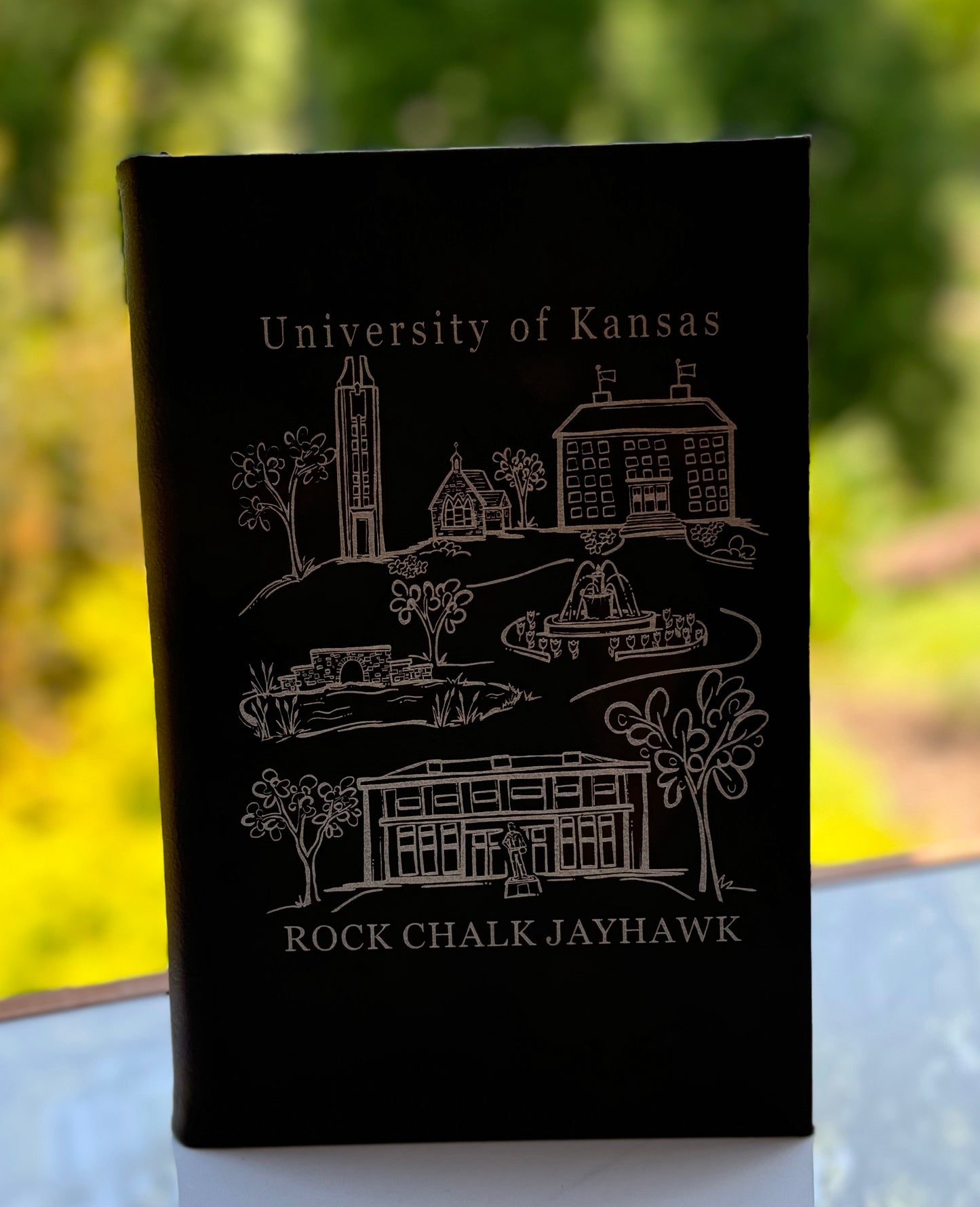 University of Kansas Engraved 5"x8" Rustic Journal