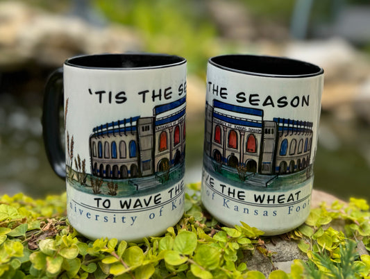 “Wave the Wheat” University of Kansas Football Mug