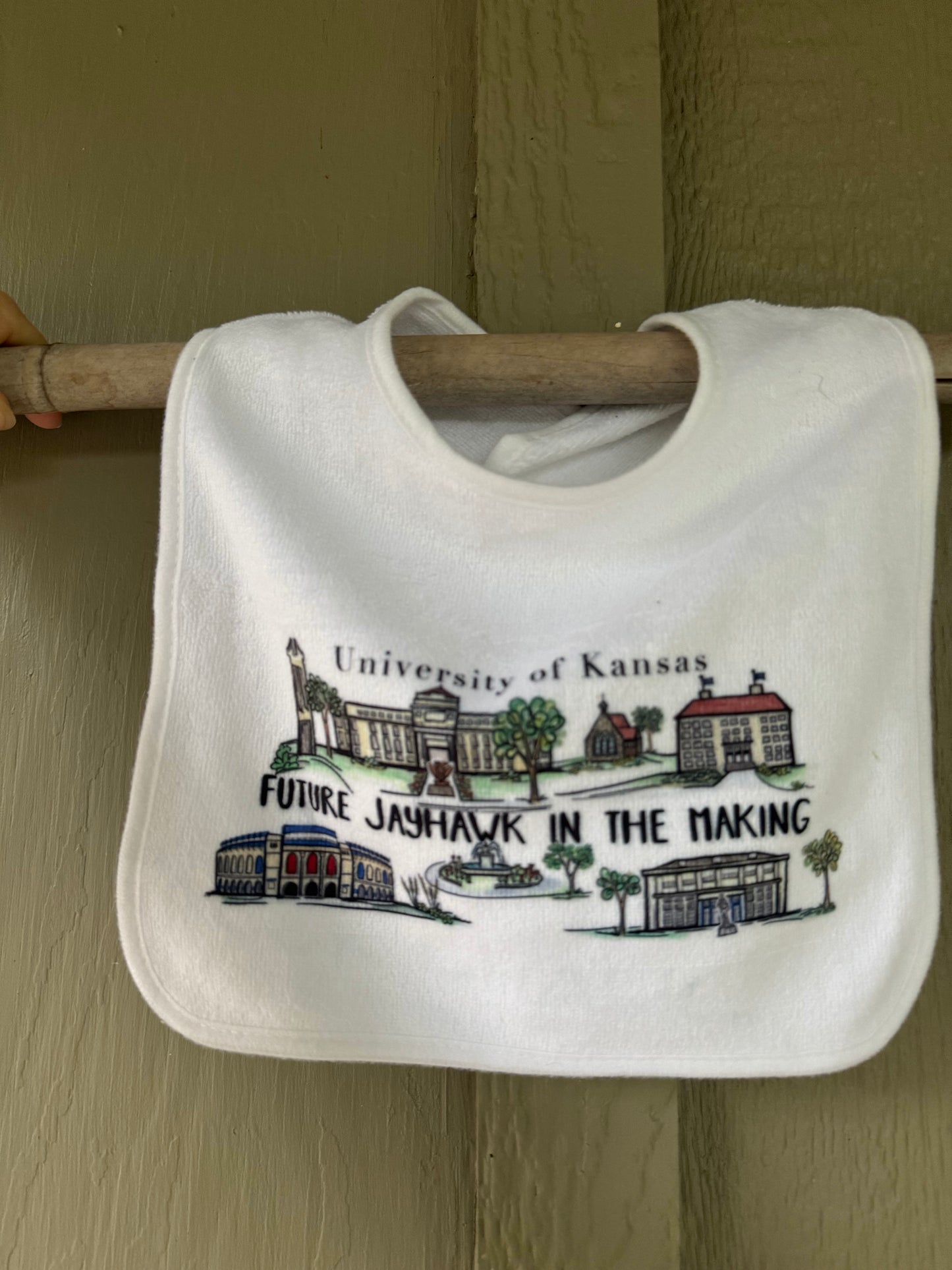 University of Kansas “Future Jayhawk” Baby Bib