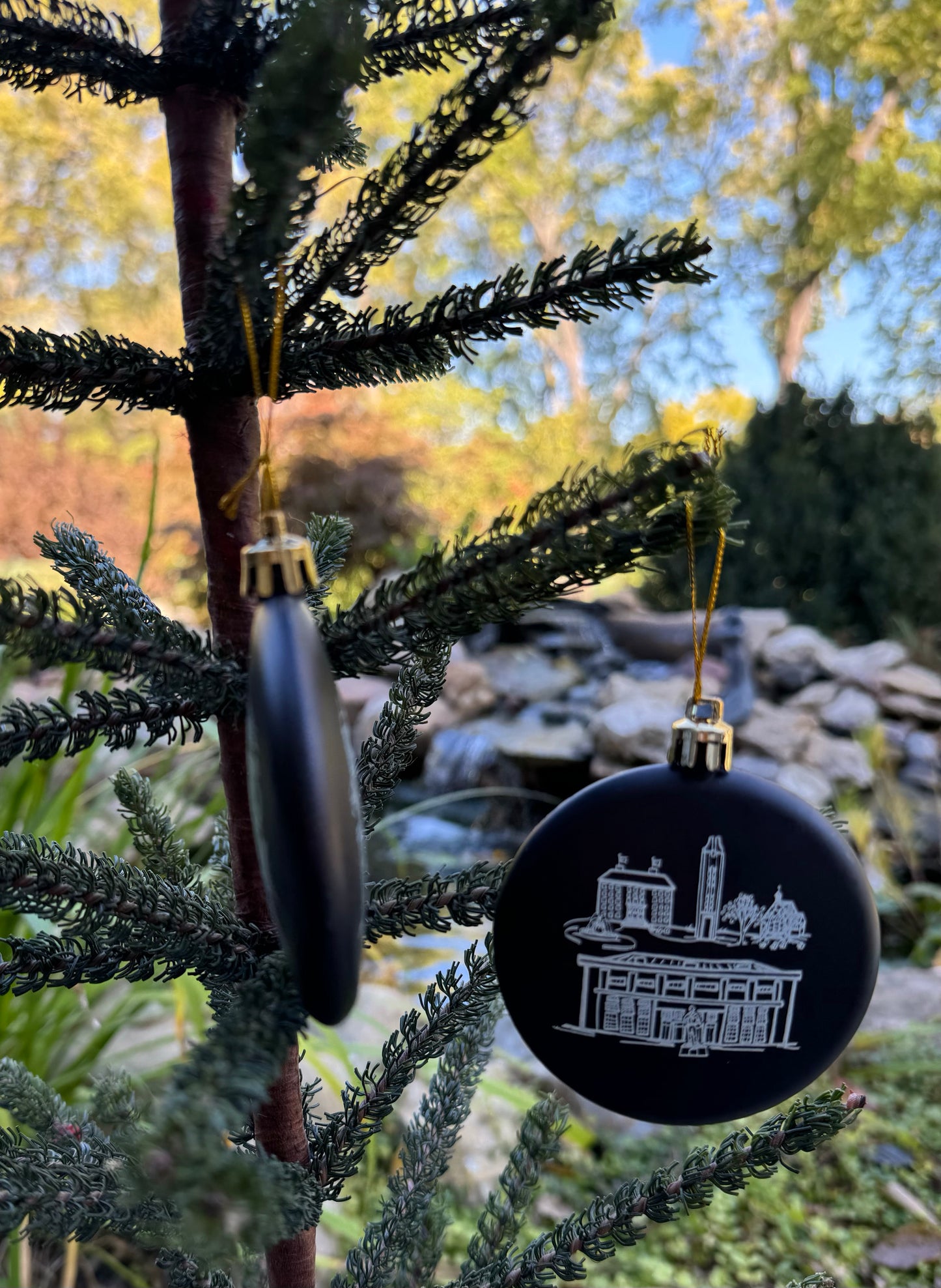 Merry Christmas & Rock Chalk Jayhawk Chalkboard Ornament