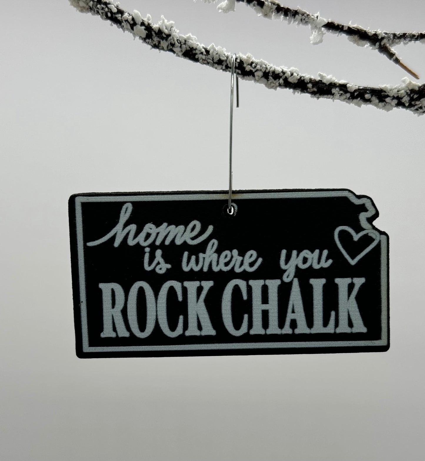 "Home is Where you Rock Chalk" Kansas Ornament