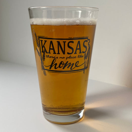 "Kansas there is no place like Home" Pint Glass