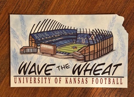 “Wave the Wheat” Booth Stadium Football Postcard