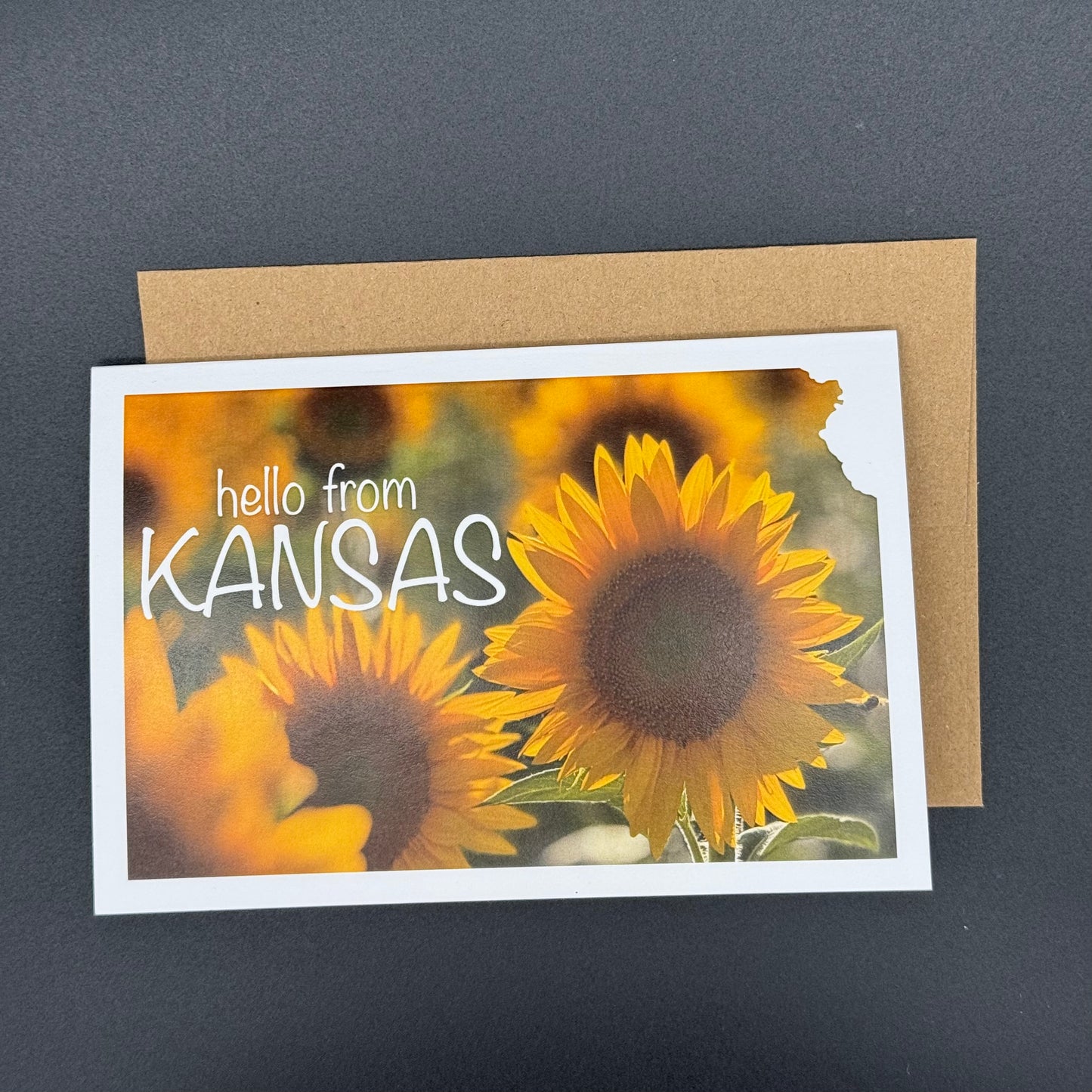 Hello from Kansas Sunflower Greeting Card Set