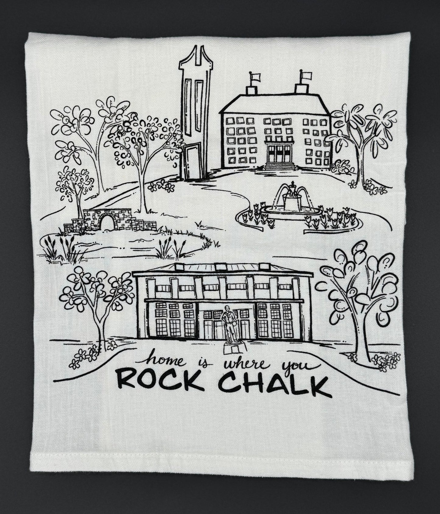 Sights of Campus-University of Kansas towel