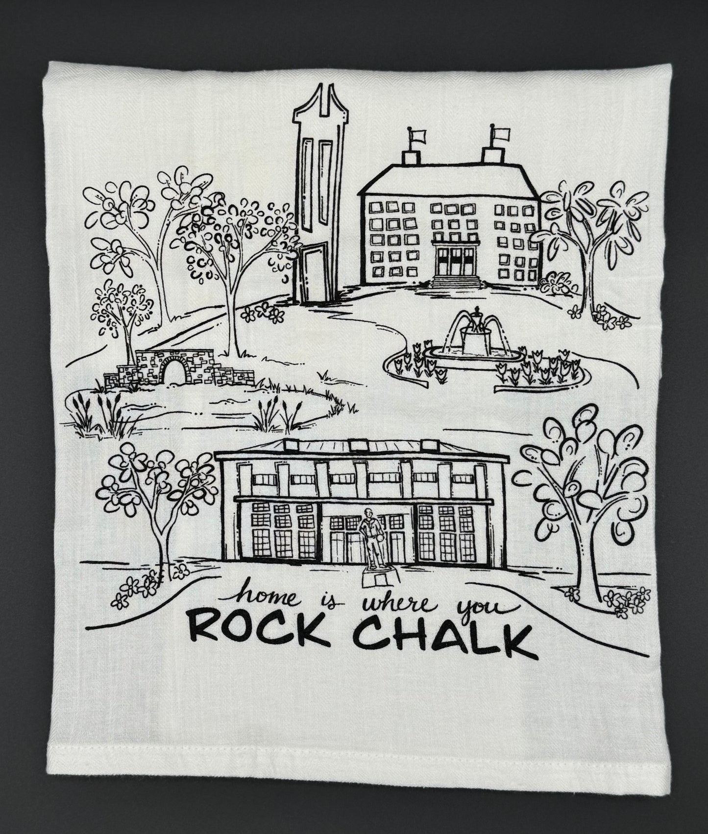 Sights of Campus-University of Kansas towel
