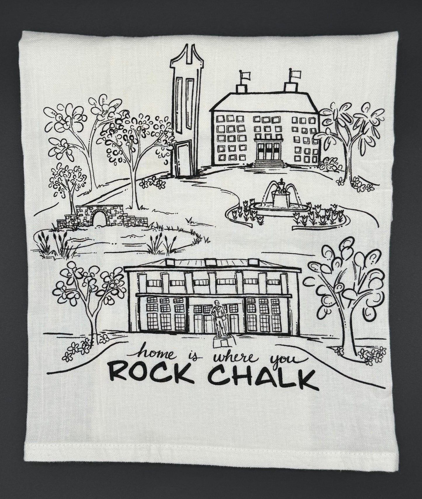 Sights of Campus-University of Kansas towel