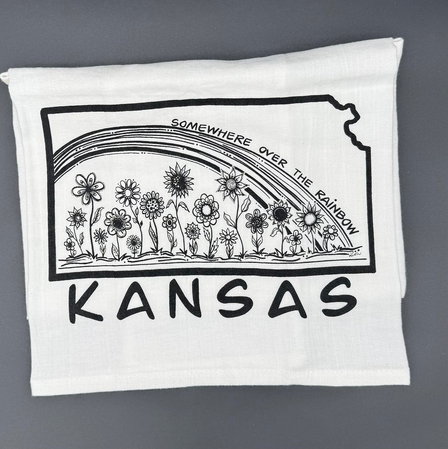 "Somewhere Over the Rainbow" Kansas towel